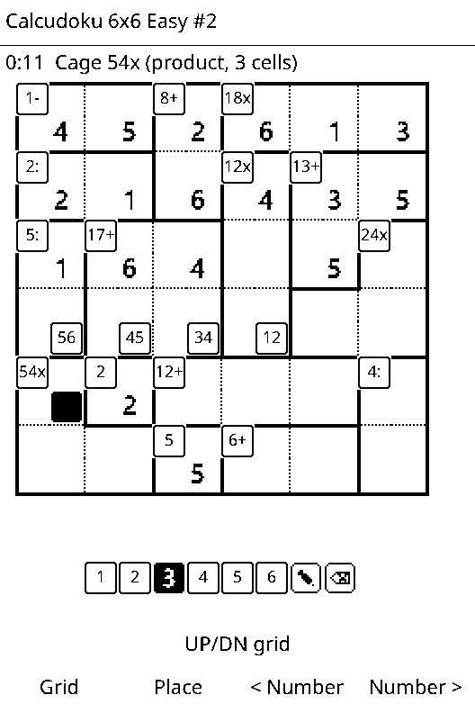 Calcudoku screenshot 1