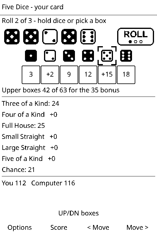 Five Dice screenshot 1