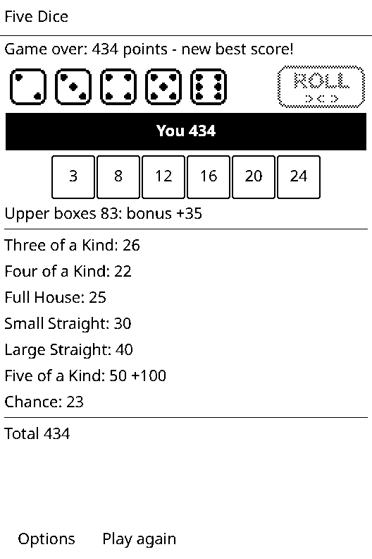 Five Dice screenshot 3