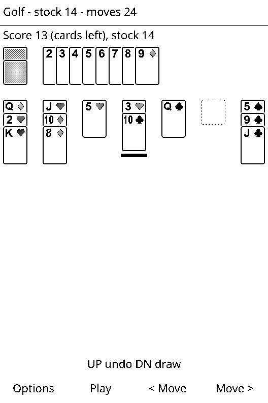 Golf Solitaire screenshot 1
