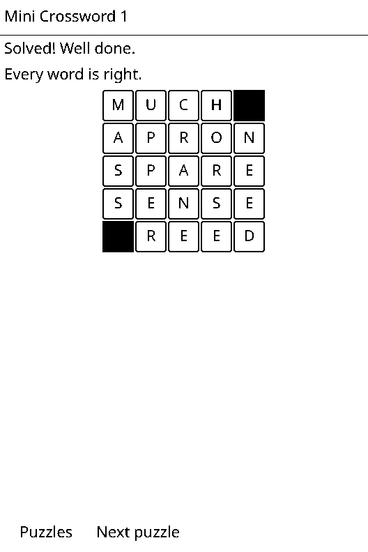 Mini Crosswords screenshot 2