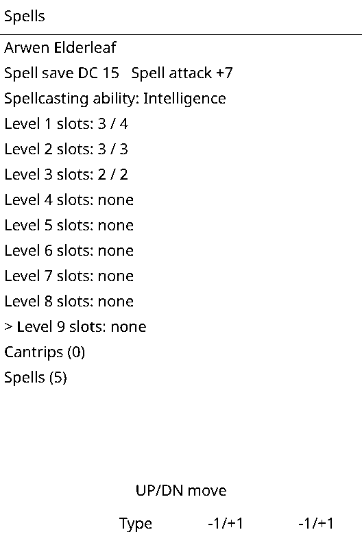 5E Character Sheet screenshot 2
