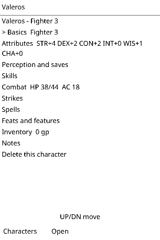 Pathfinder 2E Character Sheet screenshot 1