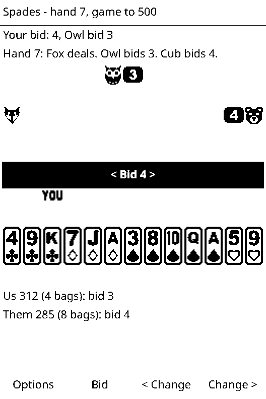 Spades screenshot 2