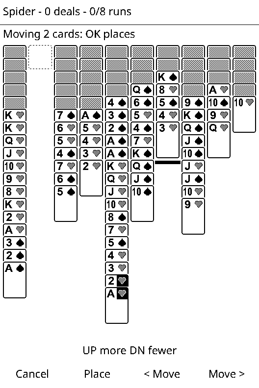 Spider Solitaire screenshot 1