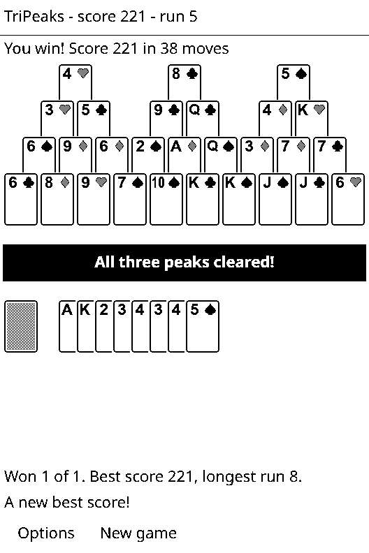 TriPeaks Solitaire screenshot 2