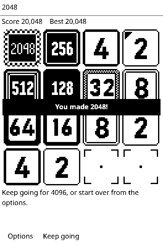 2048 screenshot 2