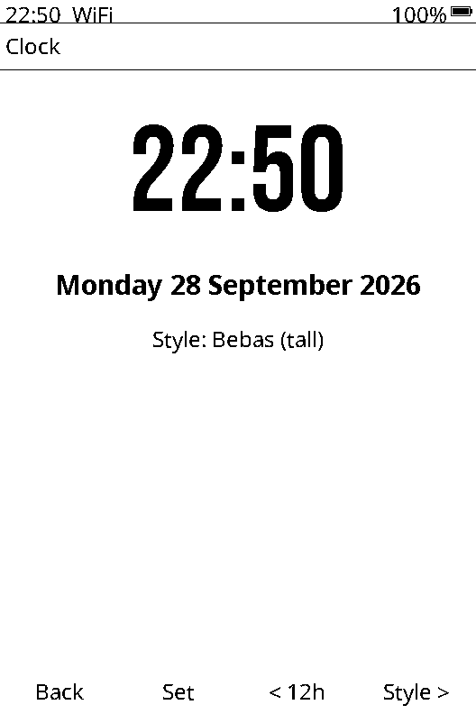 Tall condensed clock face