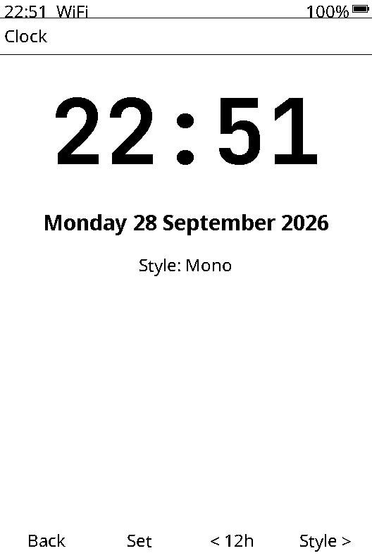 Mono clock face